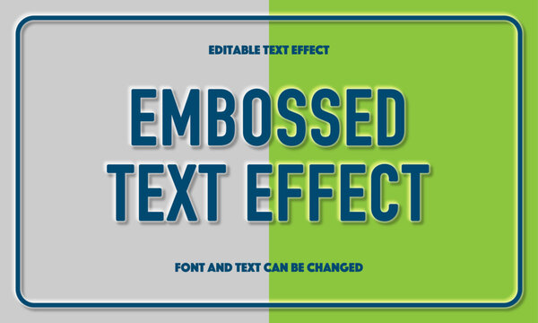 simple embossed text effect