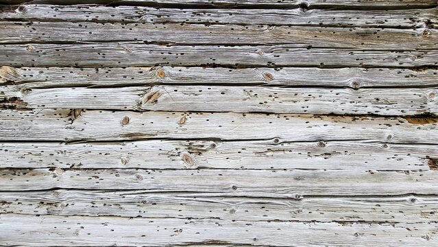 Railway Sleepers Taxture Closeup of Lumber Railroad Timber. Ancient Antique Wooden Barn Boards as a Background. Natural Wood Texture Gray Background. Old Fir Boardsthe Old Wood Texture