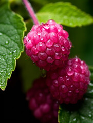 Fresh raspberry fruit photo