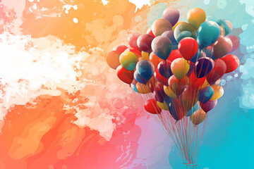 Colorful Balloons Illustration