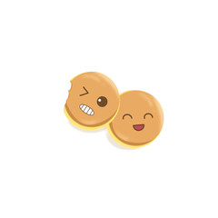 Fototapeta premium smiley face made of cookies