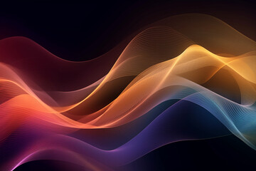 Colorful abstract wave illustration wallpaper background