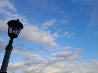 street lamp in the sky
