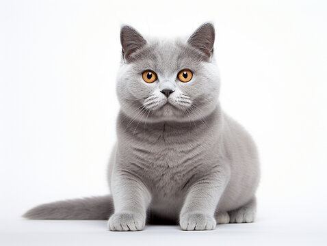A Portrait of A British Shorthair Cat