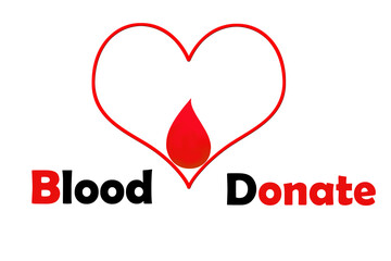 Place for text. Blood Donation Lifesaving and Hospital Assistance,World donor day. shapes and red drop. Vector illustration.