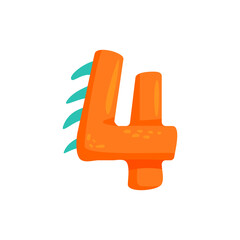 Dinosaur Alphabet and Numbers Illustration for nursery boys birthday party