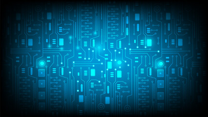 Obraz premium Digital technology world. vector futuristic circuit board, Electronic motherboard, Communication and engineering concept, Hi-tech digital technology concept. 
