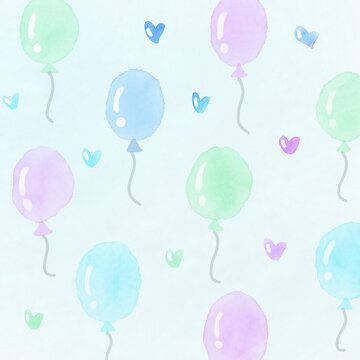 Background of pastel balloons joyful celebrate birthday