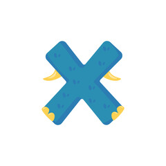 Obraz premium Dinosaur Alphabet and Numbers Illustration for nursery boys birthday party