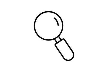 Magnifier icon, Search, zoom, Magnifying glass. Line icon style design. Simple vector design editable