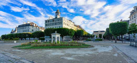 Set of historic buildings in the bolevar of the Pyrenees in the city of Pau, France.