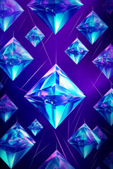 diamond background in the style of optical illusion painting