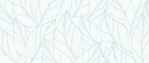 Minimalistic botanical background with green leaves. Abstract background for decor, wallpapers, covers, postcards, item designs, presentations