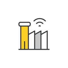 Industry icon design with white background stock illustration