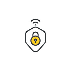 Security icon design with white background stock illustration