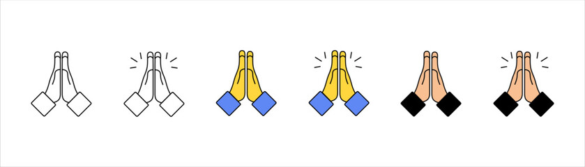 Pray.Praying hands. Illustration of praying for someone. Support in prayer.