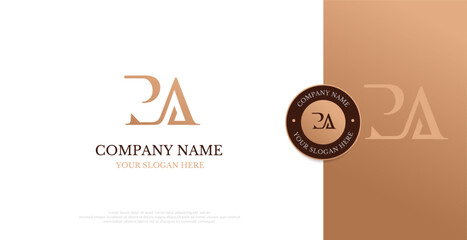 Initial PA Logo Design Vector 