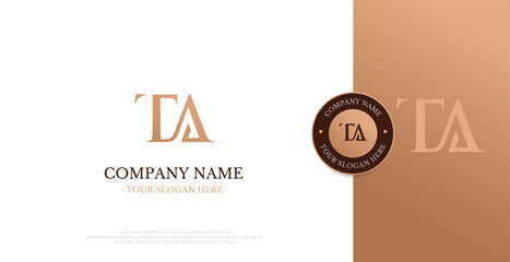 Initial TA Logo Design Vector 