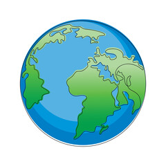 Vector globe icon line continuous drawing. Hand drawn linear illustration, planet Earth silhouette. Design element, print, banner, card, poster, brochure, postcard, logo. Geography, ecology, travel.