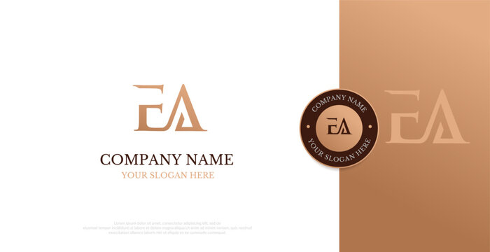 Initial EA Logo Design Vector 