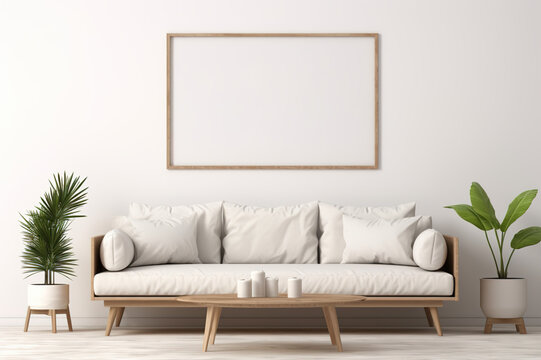 Decorative painting mockups in the living room