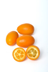 kumquat on a white background