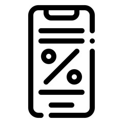 Discount Icon. Digital marketing concept. Outline icon