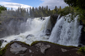 Fototapeta na wymiar Ristafallet - Wasserfall in Schweden 8