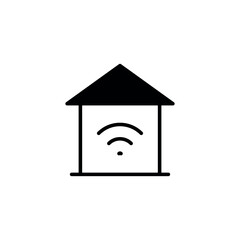 Smart Home icon design with white background stock illustration