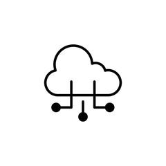 Obraz premium Smart Cloud icon design with white background stock illustration