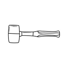 rubber hammer. simple doodle illustration by hand