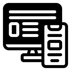 Devices Icon. Digital marketing concept. Outline icon