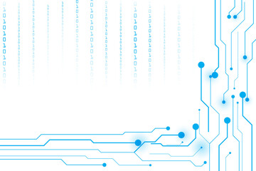 digital circuit lines futuristic technology abstract. code number innovation background.