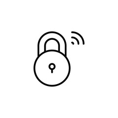 Smart Lock icon design with white background stock illustration
