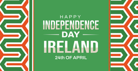 Happy Independence Day of Ireland background. 24th of April Ireland independence day wallpaper