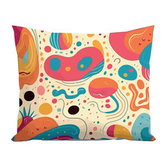 Cute pillow with nature backdrop design