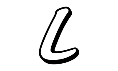 Letter L font icon design