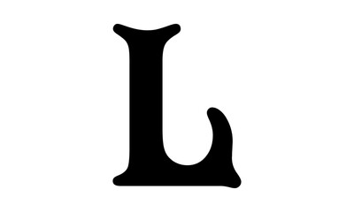 Letter L font icon design