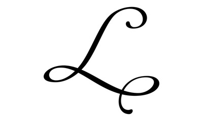 Letter L font icon design