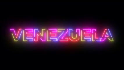 Venezuela text. Laser vintage effect. Retrò style.