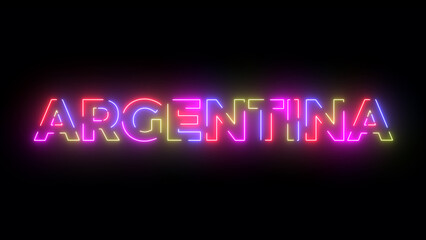 Argentina text. Laser vintage effect. Retrò style.