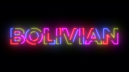 Bolivian text. Laser vintage effect. Retrò style.