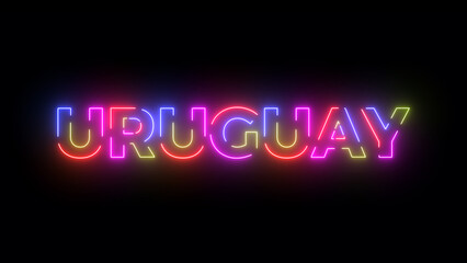 Paraguay text. Laser vintage effect. Retrò style.