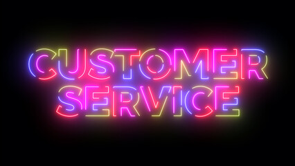 Customer service text. Laser vintage effect. Retrò style.