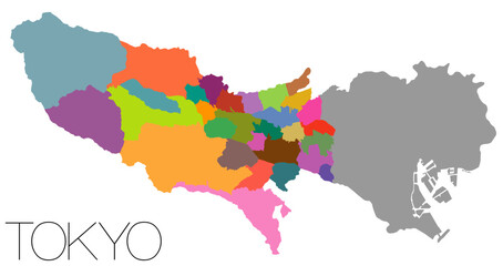 東京都の地図 多摩地域 TOKIO map