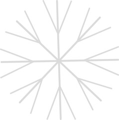 Simple snowflake line icon. Winter weather symbol