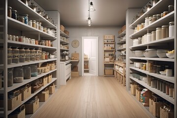 A Contemporary and Modern Food Pantry | Generative AI