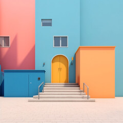 entrance to the house, minimalist architecture