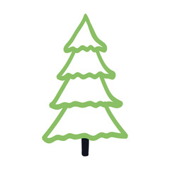 Pine tree, icon vector illustration, design graphic flat style.