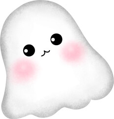 Watercolor cute ghost for Halloween party.
